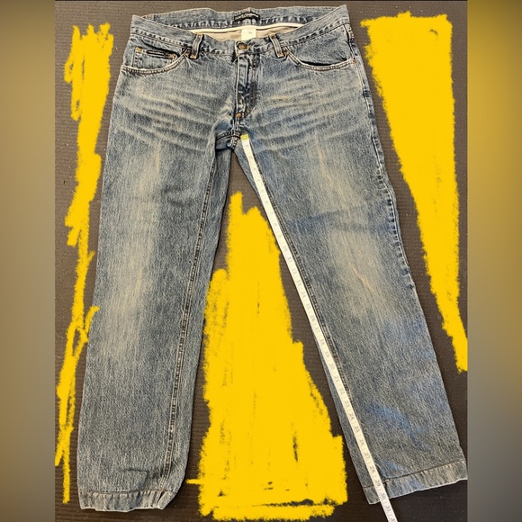 VINTAGE Dolce & Gabbana Blue Lampo Relaxed Jeans Size 52 IT.  Fits like a US 36 - Picture 13 of 15